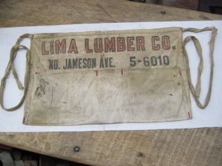 Vintage Lima Lumber Co.  Nail Apron Phone 5 - 6010 2