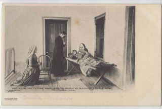 Antique Postcard Don Felipe Near Death Ramona Helen Hunt Jackson Novel 1884