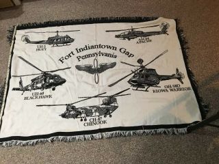 Fort Indiantown Gap Pennsylvania Helicopter Huey Apache Blackhawk Chino Blanket