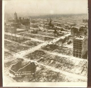 1940 Press Photo Image Of San Francisco In 1906 After Earthquake