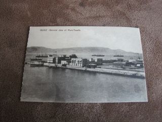 Early Egypt Postcard - View Of Port - Tewfik - Suez