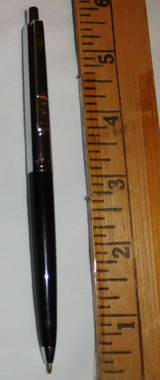 Vintage Paper Mate Double Heart Black And Chrome Color Ball Point Pen