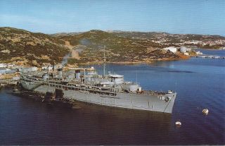 Uss Orion As - 18 Submarine Tender Ship Navy Military 1970s Postcard