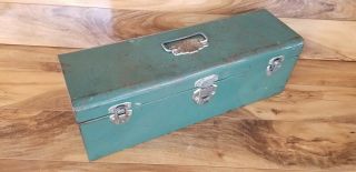 Vintage Western Auto Mechanics Metal Tool Box With Removable Tray Caddy