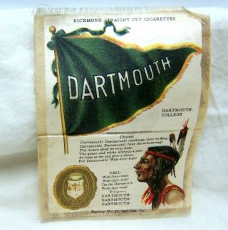 1910 Dartmouth College Indian Art Richmond Cigarette Silk