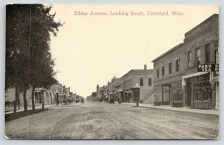 Litchfield Mn Sibley Ave S Ancient Order Of United Workmen Bank Tea Room C1910