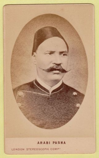 Colonel Ahmed Urabi - Egyptian Nationalist - 1875 London Stereoscopic - Rare