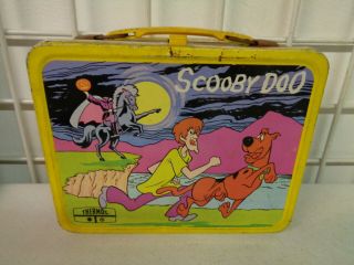 Vintage 1973 Scooby Doo Metal Lunchbox No Thermos