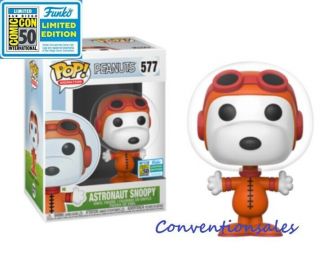 " Official " Sdcc 2019 Funko Pop Peanuts Astronaut Snoopy 50th Anniversary