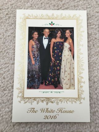 2016 Official White House Presidential Christmas Card - President Barack Obama