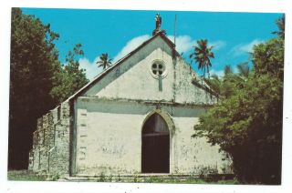 B.  I.  O.  T.  - Diego Garcia,  Plantation Church Postcard Indian Ocean