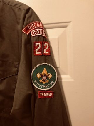 Vgt 70’s Boy Scout BSA Uniform shirt Adult size XL scoutmaster patch 2