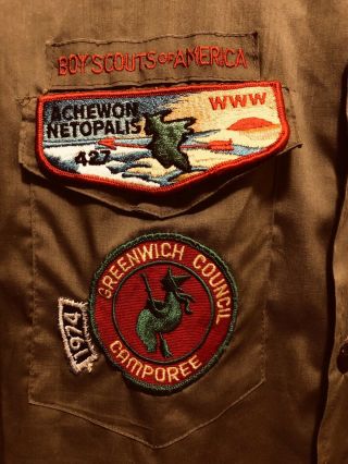 Vgt 70’s Boy Scout BSA Uniform shirt Adult size XL scoutmaster patch 3