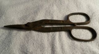 Vintage Bluebird 210 Tin Metal Cutting Snips Scissors Hand Tools