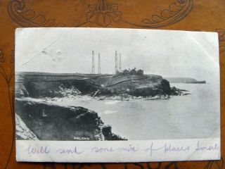 Poldhu & Marconi Signal Station,  Cornwall,  England 1904 Antique Photo Postcard