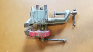 Vintage 2.  5 " Vise With Clamp