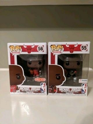 Funko Pop Chicago Bulls Michael Jordan 56 Target And Michael Jordan Fanatics 55