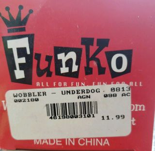 RETIRED UNDERDOG Funko Wacky Wobbler Bobblehead Toy 6