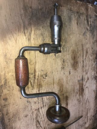 Antique Millers Falls No.  663 - 8in Ratcheting Bit Brace Great Cond.