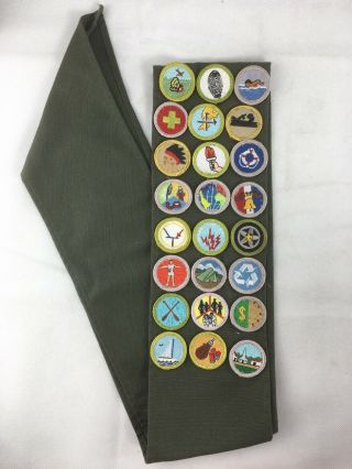 Boy Scouts Of America Boy Scout Sash Merit Badge Patches Bsa