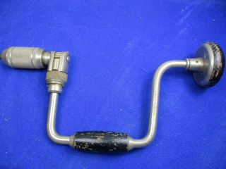 Vintage Stanley 945 - 10 " Brace Bit Drill,  Auger,  Ratchet Carpenter Tool (a7)