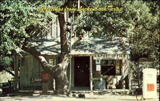 Us Post Office And General Store Luckenbach Texas 1970s
