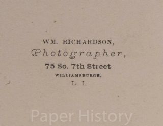 c.  1860s Civil War Era CdV of Mother and Children W M Richardson Williamsburgh NY 2