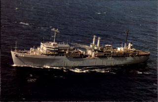 Uss Canopus As - 34 Submarine Tender Navy Military Ship 1970s Postcard