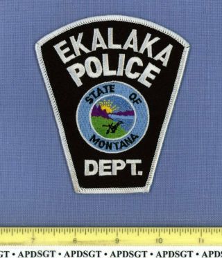 Ekalaka Montana Sheriff Police Patch State Seal