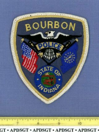 Bourbon Indiana Sheriff Police Patch State Seal