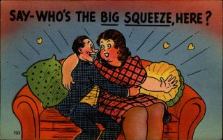 Big Woman With Man Romance Couch Who 