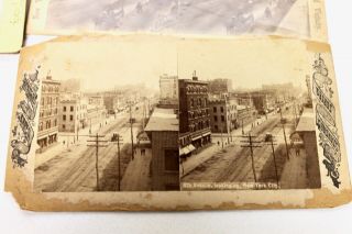 17 ANTIQUE VINTAGE STEREOVIEW CARDS STEREO NYC AMERICAN POPULAR SERIES ASST 4