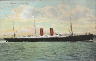 Cunard Line Ocean Liner " S.  S.  Umbria ",  1909