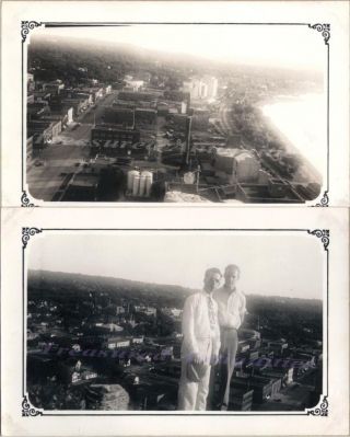 1935 Red Wing Minnesota Town Birds Eye View From Mississippi River Bluffs Photos