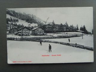 Adelboden Hotel Switzerland Ski Resort 1919 Photo Postcard 100 Years Old