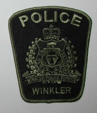 Canada Winkler Manitoba Canadian Police Ert Sru Swat Tru Etf Subdued Patch