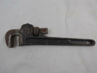 Vintage 10  Nye Tool Co.  Pipe Wrench Plumbing Tool Made In Usa
