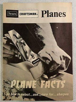 Sears Craftsman Plane Facts - Brochure & Guide 1970 Vintage