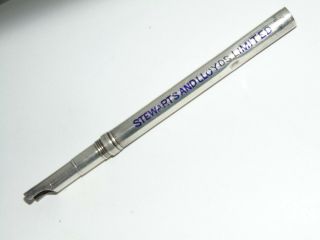 Rare Antique 1902 Silver & Blue Enamel Dip Ink Pen Stewarts & Lloyds Ltd Advert