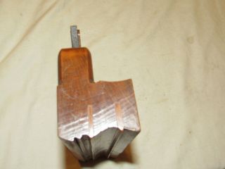 Antique wooden moulding plane old woodworking tool ' I.  Simons ' old tool 3