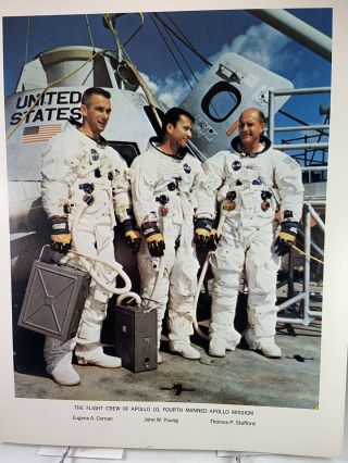 1969 Apollo First Man On The Moon Official Nasa 16 Picture Set 4 In Envelope