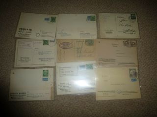 9 X Germany Postcards Postmarked & Stamped Pictured Backs & Fronts In Scans No 1
