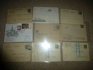 9 X Germany Postcards Postmarked & Stamped Pictured Backs & Fronts In Scans No 4