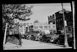 1939 Car Garage 11th Ave 54th St Manhattan Nyc York Old Photo Negative 649b