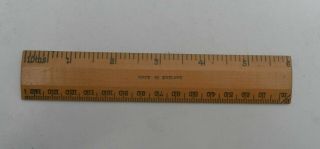 Vintage English Boxwood ? Wooden Six Inch (6 ") Ruler In Very