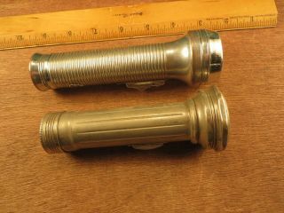 2 Vintage 6 ",  5 " All Metal Flashlights Made In U.  S.  A.