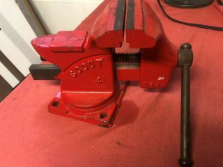 Vintage Wilton Scout 4 Inch Vise With Swivel Base And Anvil Tail Made In Usa