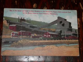 Philadelphia Pa - 1911 Coal Mining Postcard - Black Diamond Coal Company
