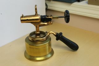 Unusual Antique Brass Blow Torch - Unmarked