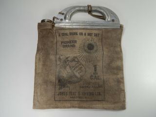 Rare Old Vintage Pioneer Brand Water Bag.  Vancouver Bc.  Jones Tent & Awning Ltd